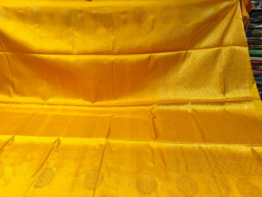 Kanjeevaram Soft Silk Saree | Yellow