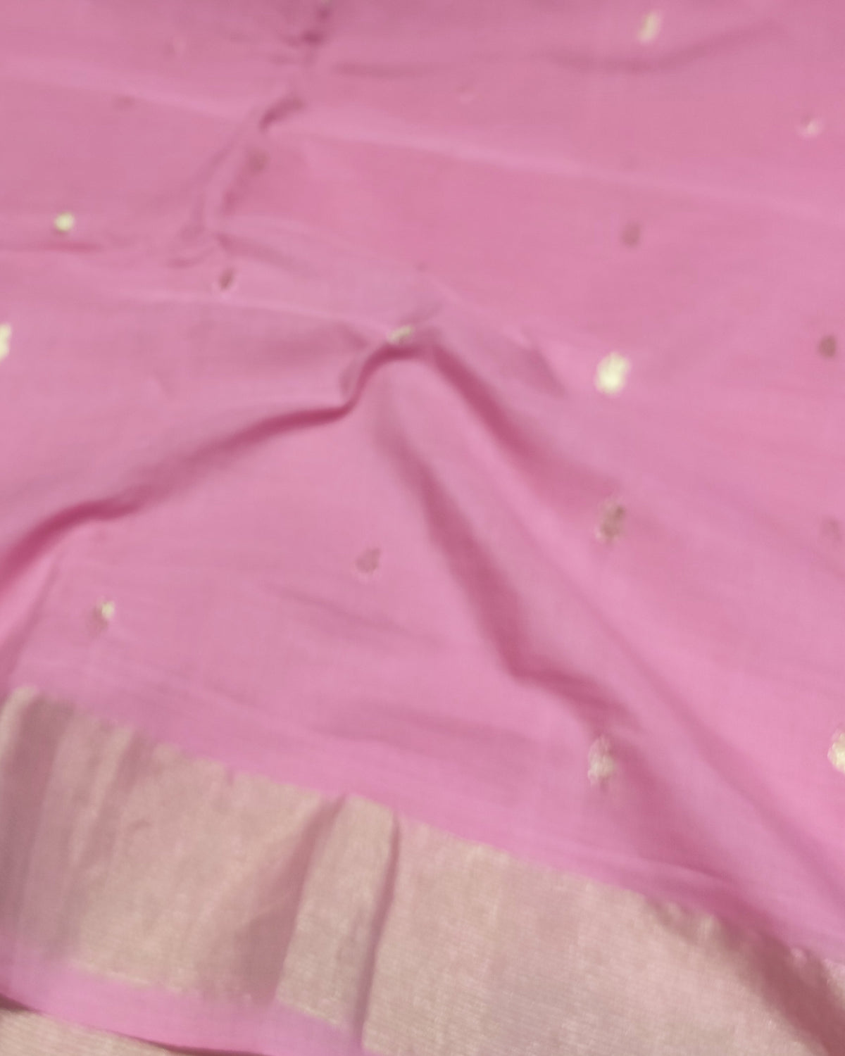 Cotton Paithani Saree | Baby Pink | Fancy Pallu