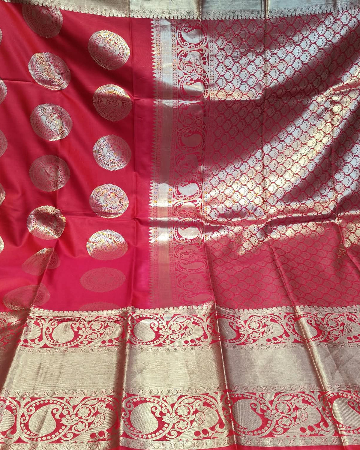 Kanjeevaram Art Silk Saree | Maroon with Silver Zari