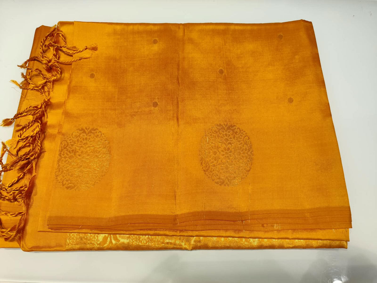 Kanjeevaram Soft Silk Saree | Yellow