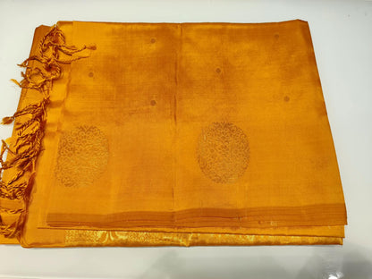 Kanjeevaram Soft Silk Saree | Yellow