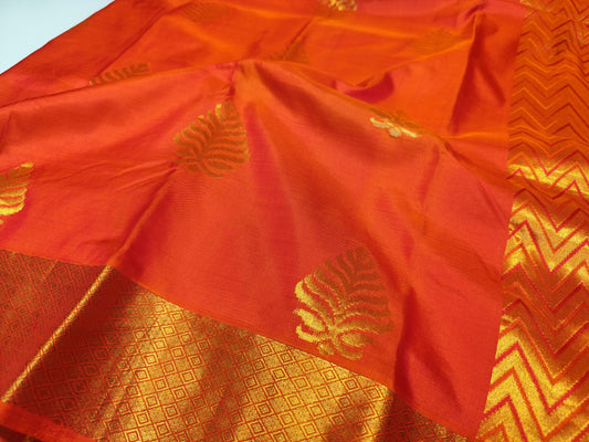 Kanjeevaram Silk Saree | Orange