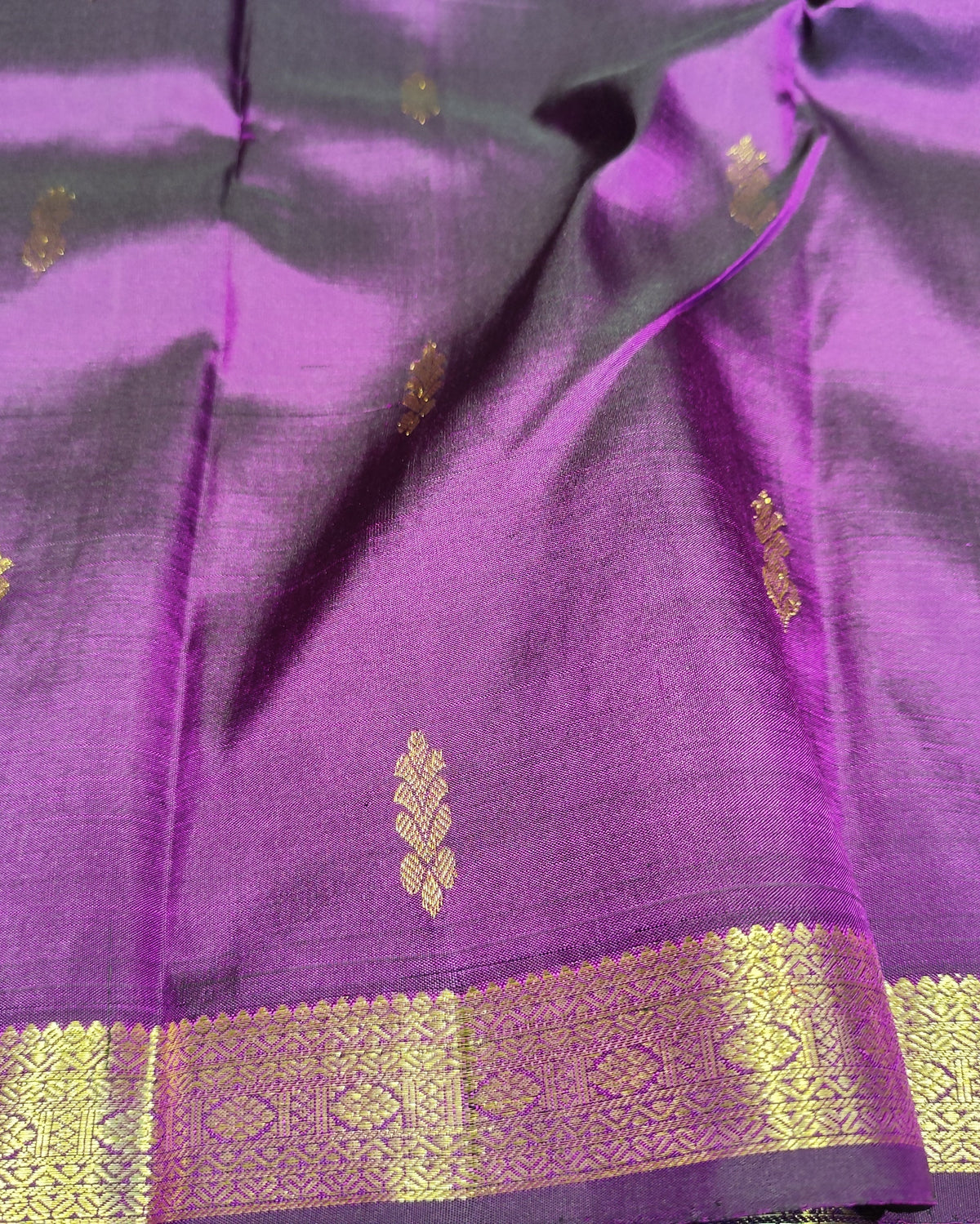 Kanjeevaram Handloom Silk Saree | Purple