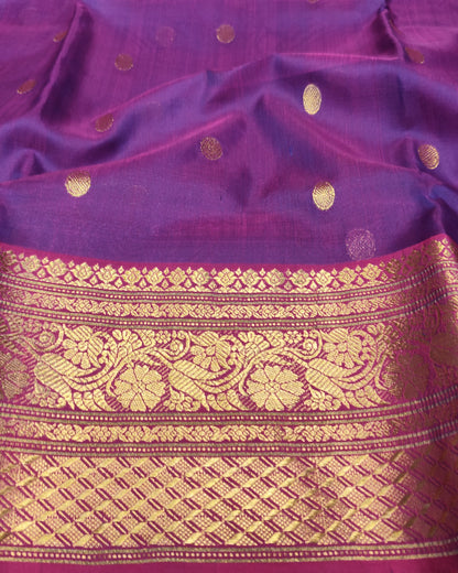 Chanderi Katan Silk Saree | Violet