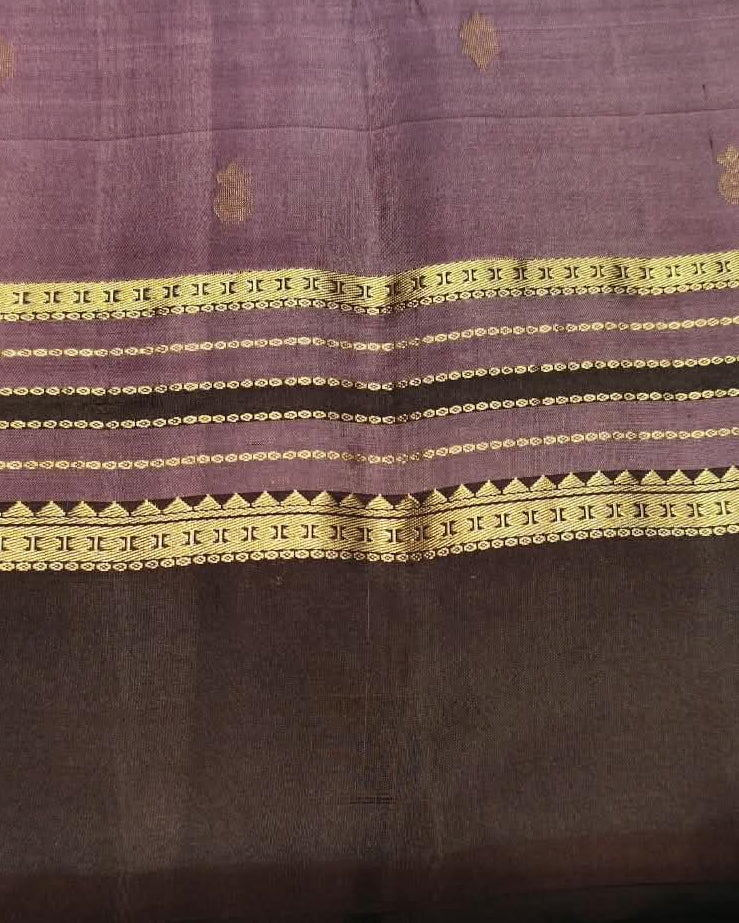 Kanjeevaram Soft Silk Saree | Purple & Black