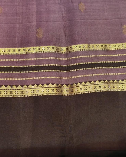 Kanjeevaram Soft Silk Saree | Purple & Black