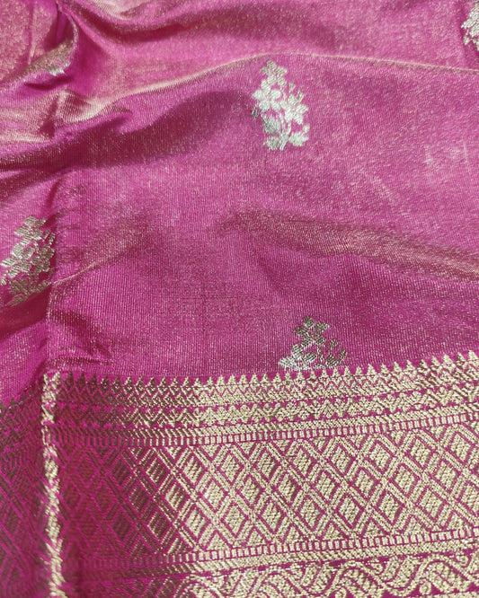 Kanjeevaram Tissue Silk Saree | Pink