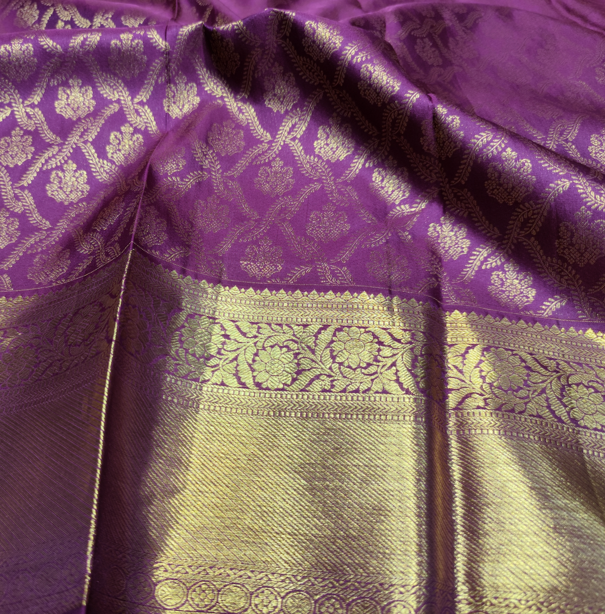 Kanjeevaram Bridal Silk Saree | Purple